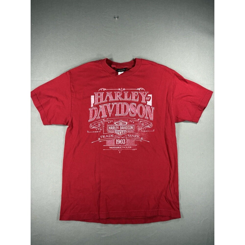 Harley-Davidson Smoky Mountain Maryville TN Red T-Shirt Mens Large USA Biker
